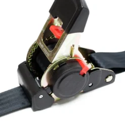 Wiltec Automatik Zurrgurt 750 daN Zuglast 3 m x 50mm PES Spanngurt mit S-Haken selbstaufrollend, ideal für Autotransport