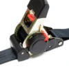 Wiltec Automatik Zurrgurt 750 daN Zuglast 1,8m x 50mm PES selbstaufrollender Spanngurt mit Haken, ideal für Autotransport