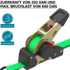 Wiltec Automatik Zurrgurt 4er Set 320 daN Zuglast 3 m x 25mm PES Spanngurt mit S-Haken selbstaufrollend, ideal für Autotransport