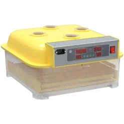 Wiltec Automatische Brutmaschine für 48 Eier, Inkubator mit vollautomatischem Wendesystem, Brutautomat mit Temperatursteuerung und Feuchtigskeitsregulierung, Brutkasten zum Eier ausbrüten