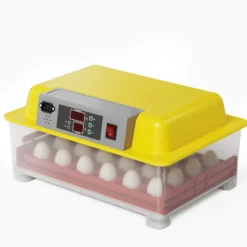 Wiltec Automatische Brutmaschine für 24 Eier, Inkubator mit vollautomatischem Wendesystem, Brutautomat mit Temperatursteuerung und Feuchtigskeitsregulierung, Brutkasten zum Eier ausbrüten