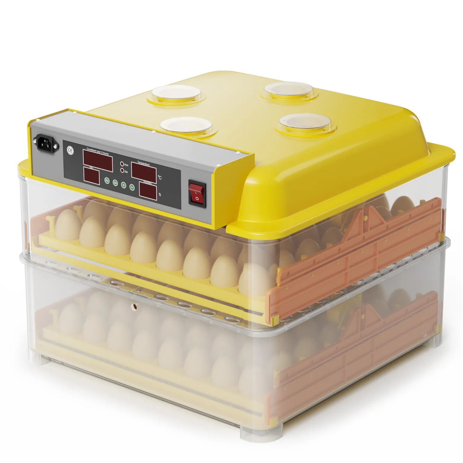 Wiltec Automatische Brutmaschine für 112 Eier, Inkubator mit vollautomatischem Wendesystem, Brutautomat mit Temperatursteuerung und Feuchtigskeitsregulierung, Brutkasten zum Eier ausbrüten