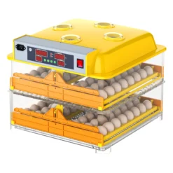 Wiltec Automatische Brutmaschine für 96 Eier, Inkubator mit vollautomatischem Wendesystem, Brutautomat mit Temperatursteuerung und Feuchtigskeitsregulierung, Brutkasten zum Eier ausbrüten