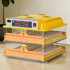Wiltec Automatische Brutmaschine für 96 Eier, Inkubator mit vollautomatischem Wendesystem, Brutautomat mit Temperatursteuerung und Feuchtigskeitsregulierung, Brutkasten zum Eier ausbrüten