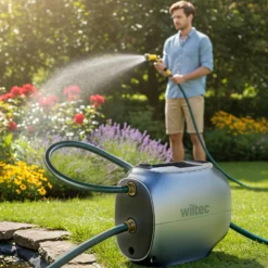 Wiltec automatische Magnetkreiselpumpe 450 W, Magnetpumpe mit 30 m Förderhöhe, Kreiselpumpe für Haus und Garten