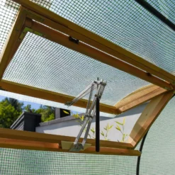 Wiltec Automatischer Fensteröffner Treibhaus, max. Öffnung 45 cm, max. Last 7 kg, Öffner für Frühbeet Gewächshaus stromfrei temperaturgesteuert