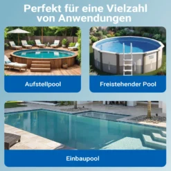 Wiltec automatischer Poolreiniger inkl. 12 Schläuchen Poolsauger Pool Bodensauger Oberflächensauger