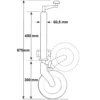 Wiltec automatisches Anhänger Stützrad mit 453 kg Stützlast ø60 mm, Bugrad mit Kurbel, Anhängerrad, Abstellstütze