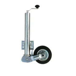 Wiltec automatisches Anhänger Stützrad mit 453 kg Stützlast ø60 mm, Bugrad mit Kurbel, Anhängerrad, Abstellstütze