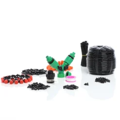 Wiltec Automatisches Bewässerungssystem mit Micro Drip System, 40m Tropfschlauch und 2 Aufsatzarten, Bewässerung für Garten mit Sprinkler Bewässerungsset
