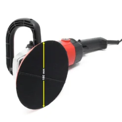 Wiltec Auto Poliermaschine Schleifmaschine 1200W bis 3000 U/min, Poliergerät mit 6 Stufen inkl. 2 Pads, Tellerschleifer, Rotationsschleifer