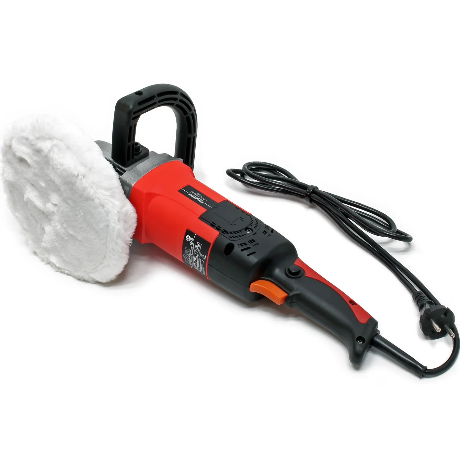 Wiltec Auto Poliermaschine Schleifmaschine 1500W bis 3000 U/min, Poliergerät mit 6 Stufen inkl. 1 Pad und Koffer, Tellerschleifer, Rotationsschleifer