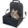 Wiltec Autositz für kleine bis mittlere Hunde 100x45 cm mit Sicherheitsgurt, Hundesitz für Vordersitz und Rücksitz, Schwarz