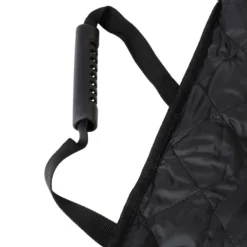 Wiltec Autositz für kleine bis mittlere Hunde 100x45 cm mit Sicherheitsgurt, Hundesitz für Vordersitz und Rücksitz, Schwarz