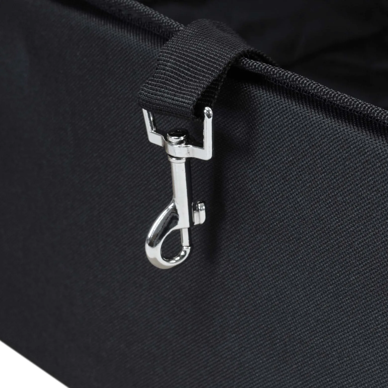Wiltec Autositz für kleine bis mittlere Hunde 100x45 cm mit Sicherheitsgurt, Hundesitz für Vordersitz und Rücksitz, Schwarz