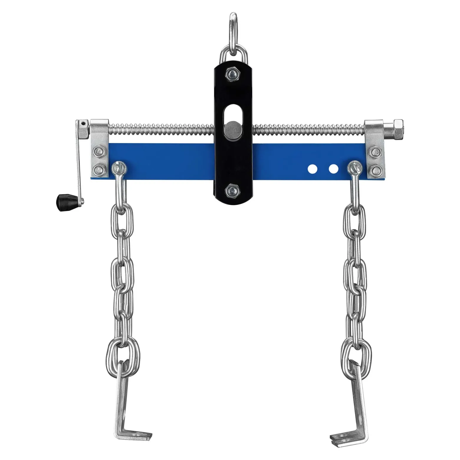 Wiltec Balancierer bis 680 kg, Getriebeheber aus Stahl, Motorheber mit einstellbarem Arbeitsbereich, Werkstattkran mit Kette und Sicherheitshaken
