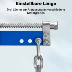 Wiltec Balancierer bis 680 kg, Getriebeheber aus Stahl, Motorheber mit einstellbarem Arbeitsbereich, Werkstattkran mit Kette und Sicherheitshaken