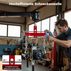 Wiltec Balancierer bis zu 900kg Positionierer für Werkstattkran als Kettenzug, Seilzug mit extra großen Befestigungsaugen Motorheber