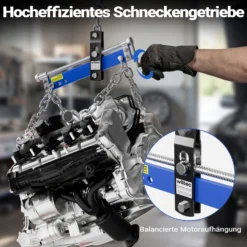 Wiltec Balancierer bis zu 750kg Positionierer für Werkstattkran als Kettenzug, Seilzug mit extra großen Befestigungsaugen Motorheber
