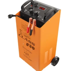 Wiltec Batterieladegerät Booster Class CD 830 12-24 V, mobiles Ladegerät mit Starthilfe für Auto, Motorrad und Lkw, Akkuladegerät mit Schnellladung