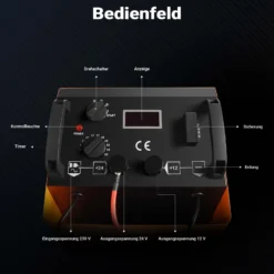 Wiltec Batterieladegerät Booster Class CD 830 12-24 V, mobiles Ladegerät mit Starthilfe für Auto, Motorrad und Lkw, Akkuladegerät mit Schnellladung