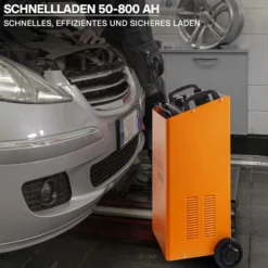 Wiltec Batterieladegerät 12V 24V 90A Batterie, Ladegerät und Starthilfe für Motorräder, Kfz, Lkw, Akkuladegerät Boost 630 mit Schnellladung