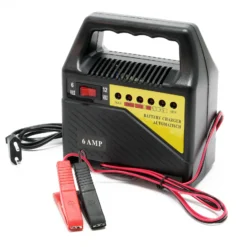 Wiltec Batterieladegerät 6V 12V 6A Batterie und Ladegerät für Kfz, Motorräder, Rasenmäher, kleine Boote, Akkuladegerät mit Abschaltautomatik