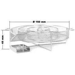 Wiltec BBQ Räucherschnecke aus Edelstahl 16x4,5cm, Brennzeit bis zu 8 h, Kaltraucherzeuger Kaltrauchgenerator Kalträuchern Smoker Sparbrand Räuchern