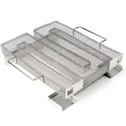 Wiltec BBQ Sparbrand 22,5x22,5x5,5cm Kaltrauchgenerator aus Edelstahl Brennzeit bis zu 8 h, Kaltraucherzeuger zum Kalträuchern Smoker