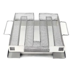Wiltec BBQ Sparbrand 22,5x22,5x5,5cm Kaltrauchgenerator aus Edelstahl Brennzeit bis zu 8 h, Kaltraucherzeuger zum Kalträuchern Smoker