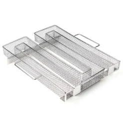 Wiltec BBQ Sparbrand 22,5x22,5x5cm Kaltrauchgenerator aus Edelstahl Brennzeit bis zu 8 h, Kaltraucherzeuger zum Kalträuchern Smoker