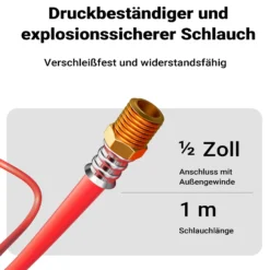 Wiltec Befüllpumpe und Prüfpumpe mit 5 l Füllmenge, Abdrückpumpe für Heizung und Solar, Druckprüfpumpe mit 25 bar Prüfdruck