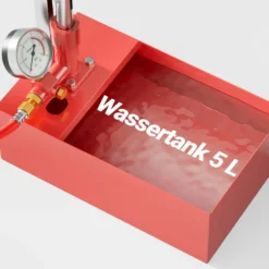 Wiltec Befüllpumpe und Prüfpumpe mit 5 l Füllmenge, Abdrückpumpe für Heizung und Solar, Druckprüfpumpe mit 25 bar Prüfdruck