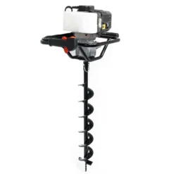 Wiltec Benzin Erdlochbohrer Set mit 150 mm Bohrer, 1,4 kW 1,9 PS 52ccm Pfahlbohrer Pflanzenbohrer