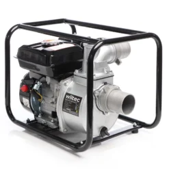Wiltec Benzin Schmutzwasserpumpe 4kW 48.000l/h, 28m Förderhöhe, Wasserpumpe Gartenpumpe mit 80mm (3