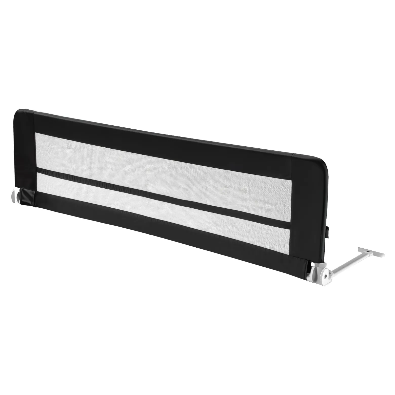 Wiltec Bettschutzgitter 150 x 42 cm, klappbares Bettgitter, Kinder Rausfallschutz aus Nylon und Metall, Absturzsicherung Bett einfache Montage
