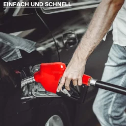 Wiltec Bio Dieselpumpe 12 V, 150 W, 40 l/min, Heizölpumpe selbstansaugend, Absaugpumpe für Diesel, Biodiesel, Heizöl, tragbare mobile Umfüllpumpe mit Zapfpistole und Schläuchen