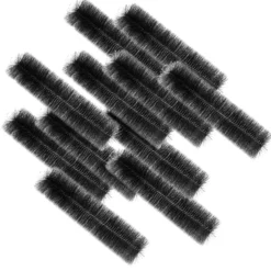 Wiltec Black Brush Filterbürste für Teiche, Set aus 20 Filterbürsten zur Entfernung feinster Partikel, 50cm x Ø 15cm, in Schwarz, aus Polypropylen