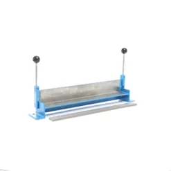Wiltec Blechbiegemaschine 460 mm (18") Blechlänge, max. 90° Biegewinkel, Abkantbank zum Blech Abkanten aus Gusseisen in Blau und Grau