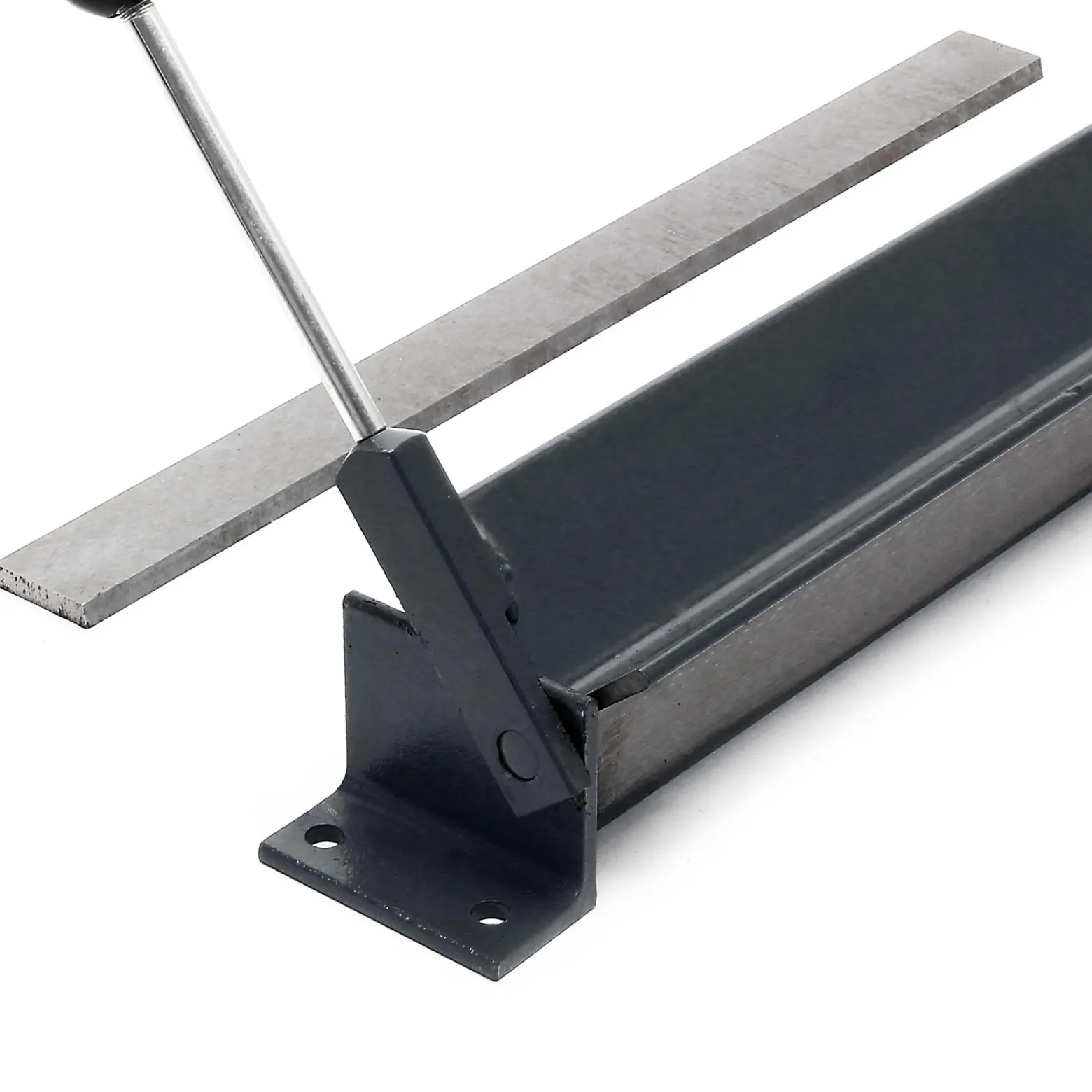 Wiltec Blechbiegemaschine 760 mm (30") Blechlänge, max. 90° Biegewinkel, Abkantbank zum Blech Abkanten aus Gusseisen in Schwarz