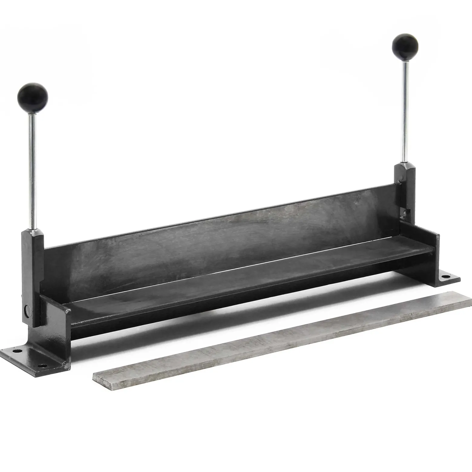 Wiltec Blechbiegemaschine 760 mm (30") Blechlänge, max. 90° Biegewinkel, Abkantbank zum Blech Abkanten aus Gusseisen in Schwarz