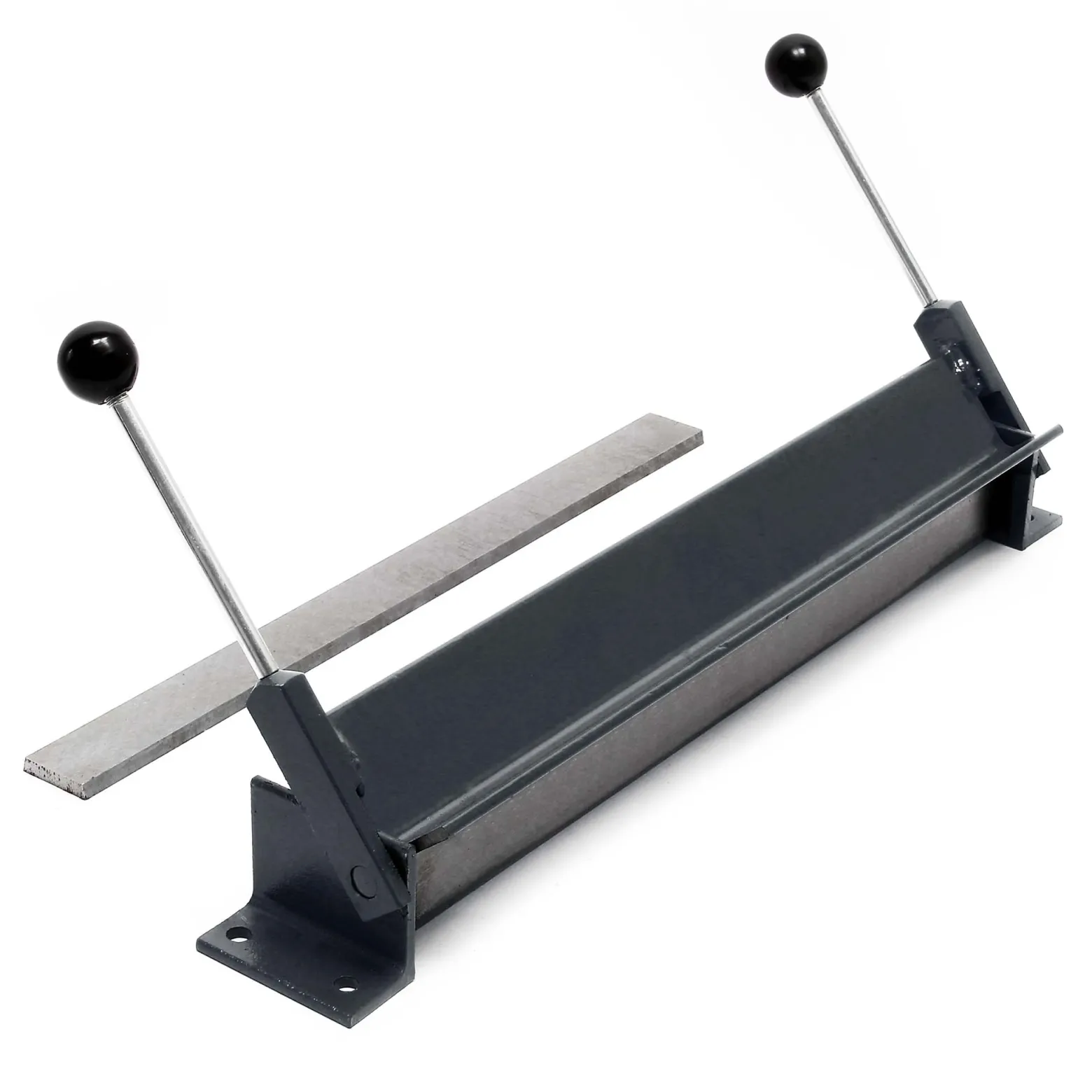 Wiltec Blechbiegemaschine 760 mm (30") Blechlänge, max. 90° Biegewinkel, Abkantbank zum Blech Abkanten aus Gusseisen in Schwarz