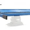 Wiltec Blechbiegemaschine 910 mm Arbeitsbreite, max. 135° Biegewinkel, Abkantbank zum Blech Abkanten aus Gusseisen in Blau und Grau