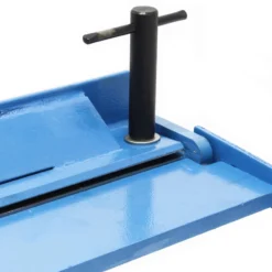 Wiltec Blechbiegemaschine 630 mm Arbeitsbreite, max. 135° Biegewinkel, Abkantbank zum Blech Abkanten aus Gusseisen in Blau und Grau