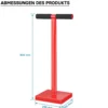 Wiltec Bodenverdichter 11,5 kg aus Stahl, 83 cm hoch, mit 20 x 20 cm Grundplatte und T-Griff zum Verdichten, Handstampfer Bodenstampfer für Gartenarbeit