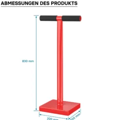 Wiltec Bodenverdichter 11,5 kg aus Stahl, 83 cm hoch, mit 20 x 20 cm Grundplatte und T-Griff zum Verdichten, Handstampfer Bodenstampfer für Gartenarbeit