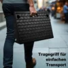 Wiltec Bordsteinrampe bis 50 t, Rampe aus robustem Gummi 500 x 315 x 107 mm, Modularer Aufbau, KFZ Auffahrrampe für Pkw, Motorrad oder Lkw