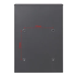 Wiltec Briefkasten anthrazit V52 Postkasten mit Namensschildfenster und 2 Schlüsseln als Wandbriefkasten oder Standbriefkasten