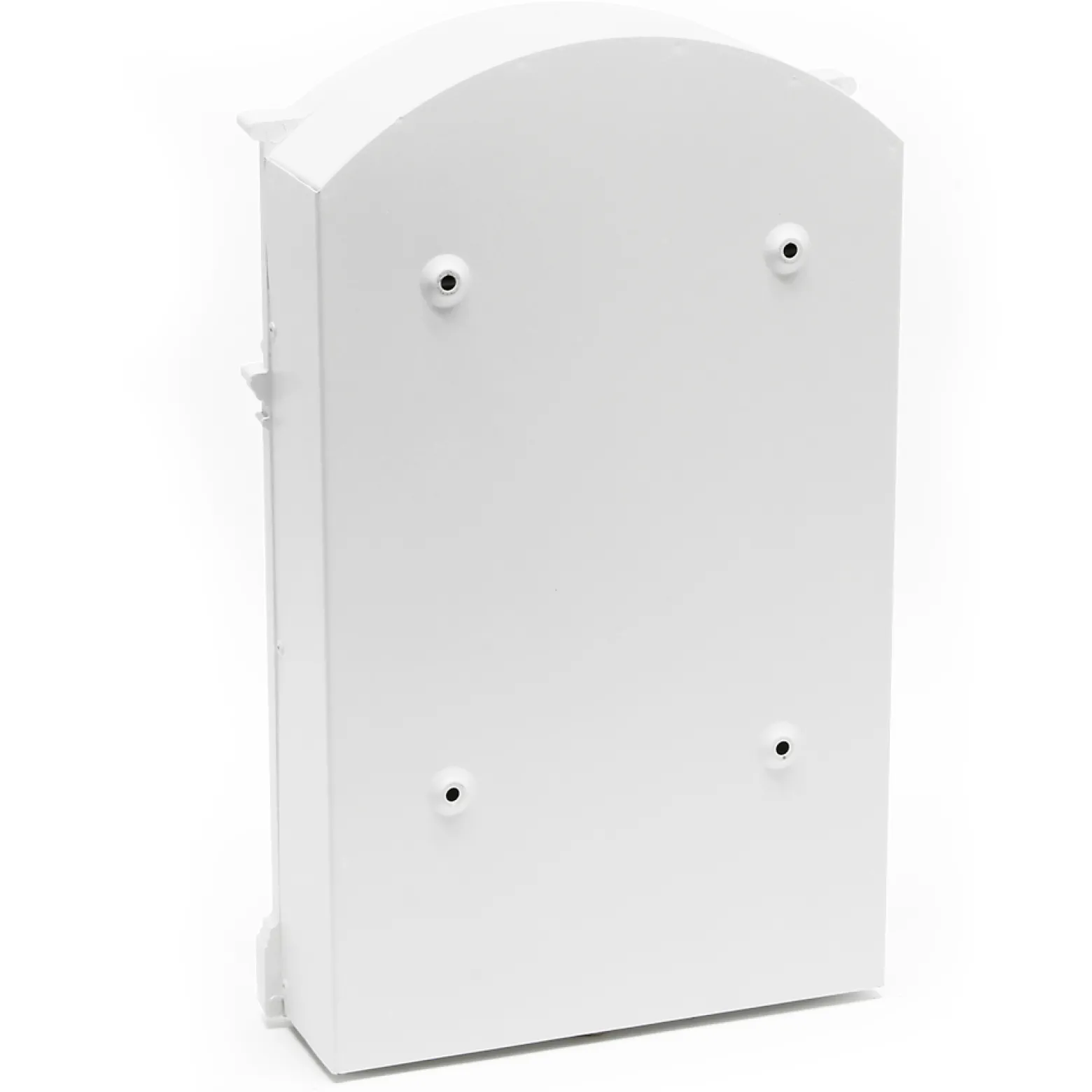 Wiltec Briefkasten Antik Design weiß 260 x 90 x 400 mm, Wandbriefkasten mit Schloss, Namensschild und Sichtschlitzen, Postkasten aus Stahl