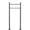Wiltec Briefkasten Ständer Anthrazit 1200 x 500 mm, Standfuß für Postkasten Briefkästen Mailbox, Briefkastenständer aus Stahl für Standbriefkasten
